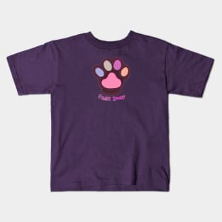 Feline Spooky || Black paw version Kids T-Shirt